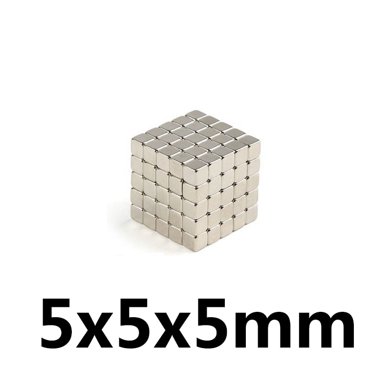 50/100/200 Stuks 5X5X5 Mm Kleine Vierkante Magneten N35 Neodymium Magneet Permanente Ndfeb Sterke 5*5*5 Mm Krachtige Magnetische