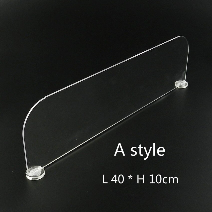 2pcs Supermarket Retail Clear Plastic Shelf Dividers Magnetic Acrylic Stand Shelf Divider: 2