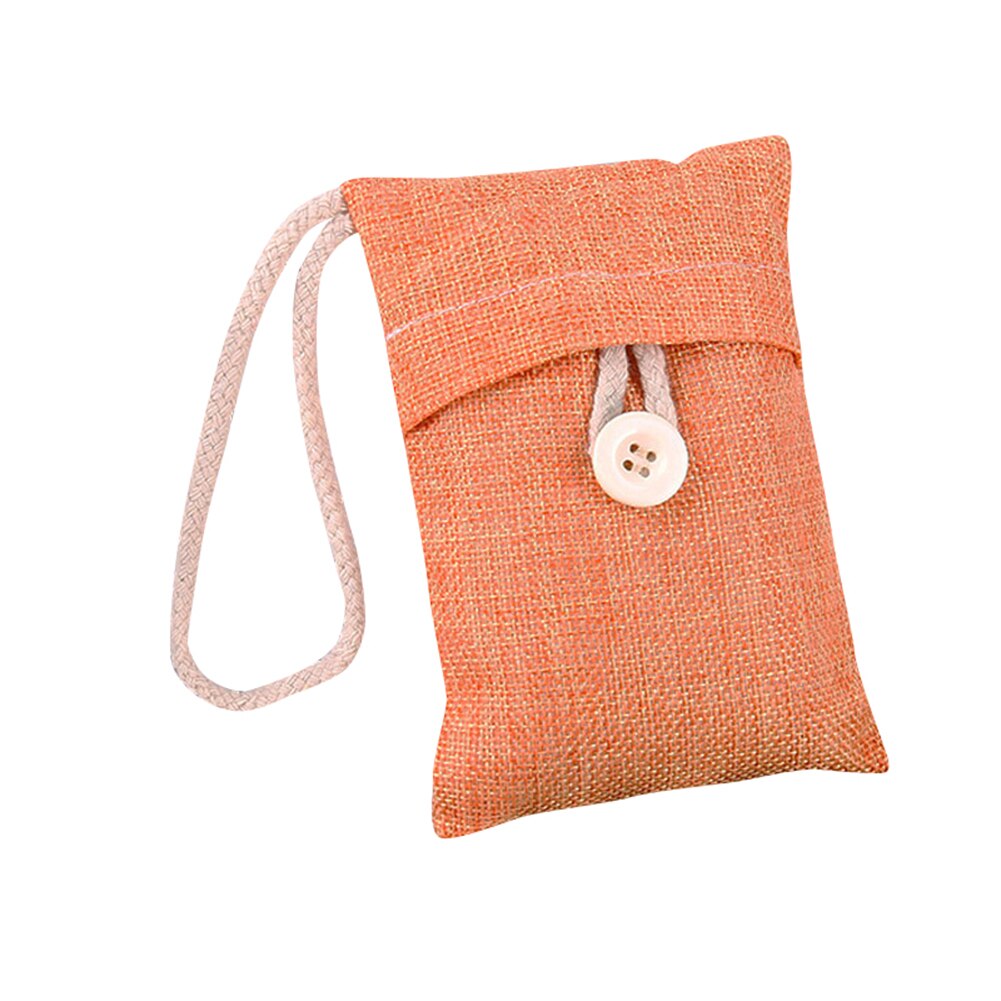 1pcs Bamboo Charcoal Activated Carbon Air Freshener Home Cabinet Remove Odor Portable Charcoal Bag For Wardrobe: Orange