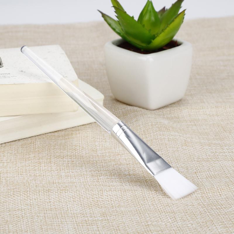 Transparent Plastic Handle Makeup Brush Smooth Soft Easy-to-operate Mask Brush Ladies Face Covering Make-up Tools