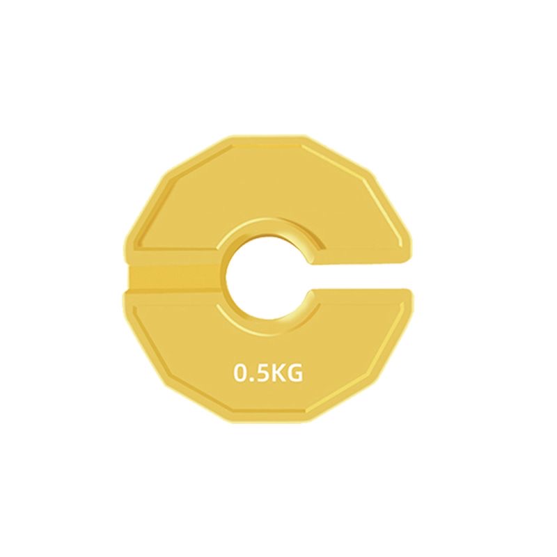 1Pc Gym Micro Plates 0.25/0.5/1 KG Dumbbell fractional Weight Plate Rubber Fractional Weight Plates Add-on Change Weight Plate: Yellow