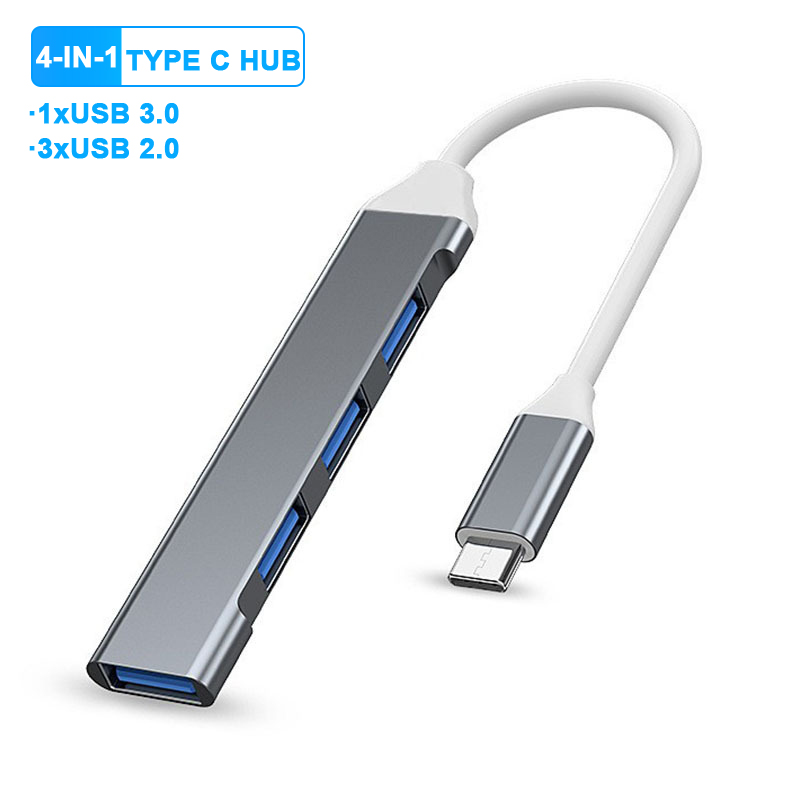5-portowa stacja dokująca USB C typu C do HDMI 4K/RJ45 100M Rozdzielacz USB 3.0 5 Gb/s Szybki adapter USB C HUB do laptopa Macbook: FIOLETOWY