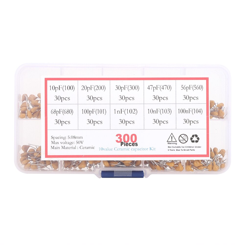 POPESQ Keramikkondensator 100nF 50V - 40 Stück THT 2,54mm Raster