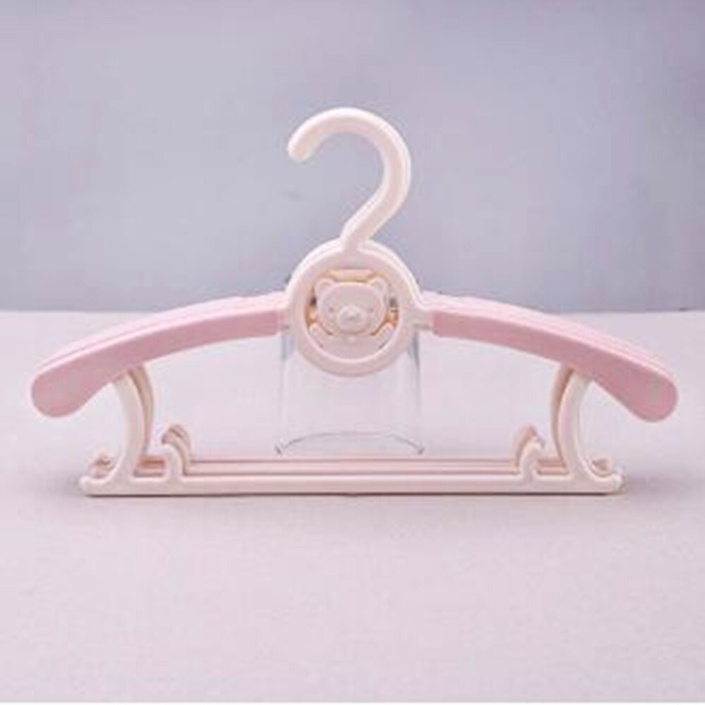 Perchas de ropa de bebé coloridas, tendedero al aire libre de plástico para niños, ropa de niños, abrigo, armario organizador, traje de ropa: apricot and pink