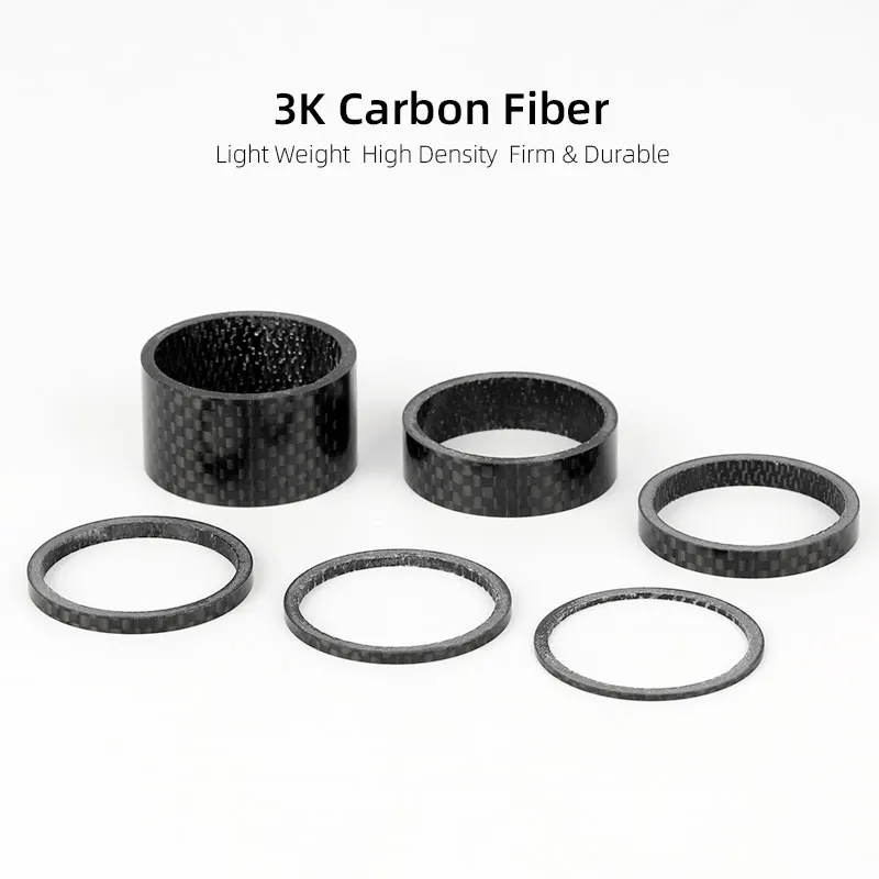 31,8mm Gabel Headset Carbon Spacer MTB Fahrrad Lenker Vorbau Rise Up Einstellen Unterlegscheiben 3K Glänzende Faser Lenkung DIY Zubehör