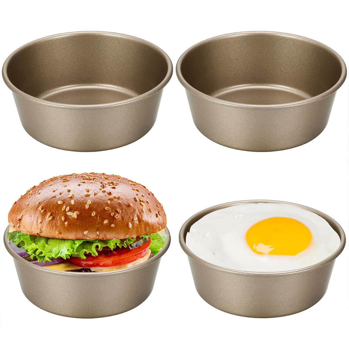 4 Inch Hamburger Mal Mini Hotdog Broodje Hamburger Embryo Cake Mal Bakkaas Kaas Rond Bakplaat