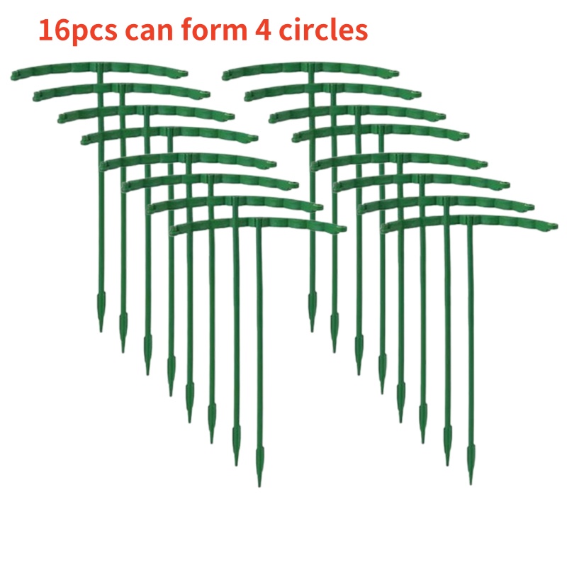 1/4/8/16 Plastic Plant Support Pile Stand Plant Support Pile for Flowers Greenhouses Arrangement Fixing Rod Holder Garden Tools: grey