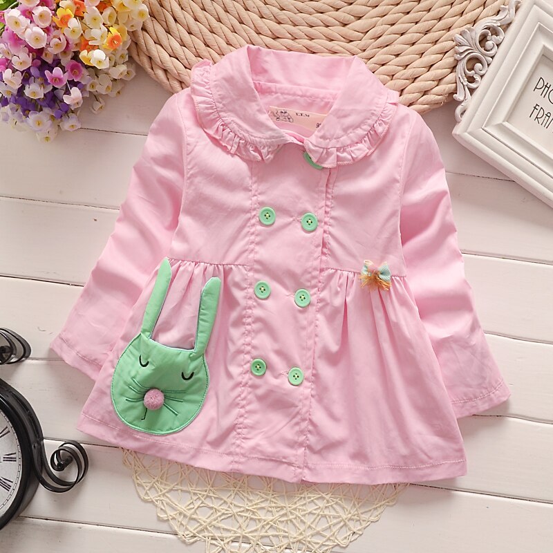 Manteau mince dessin animé pour petite fille | Manteau mince
