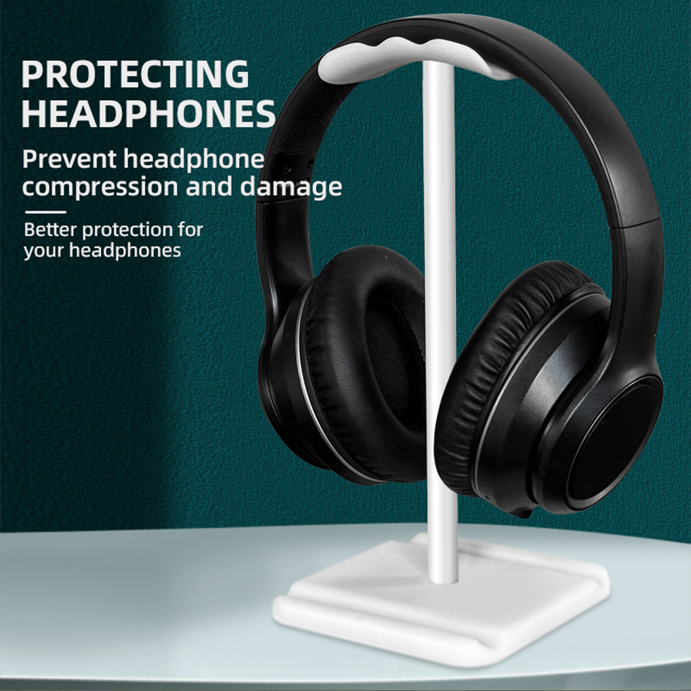 Universele hoofdtelefoonstandaard Rack Space Desktop Organizer Oortelefoonhouder Hanger Headset Stand Ondersteuning met mobiele telefoon en tablet Stan