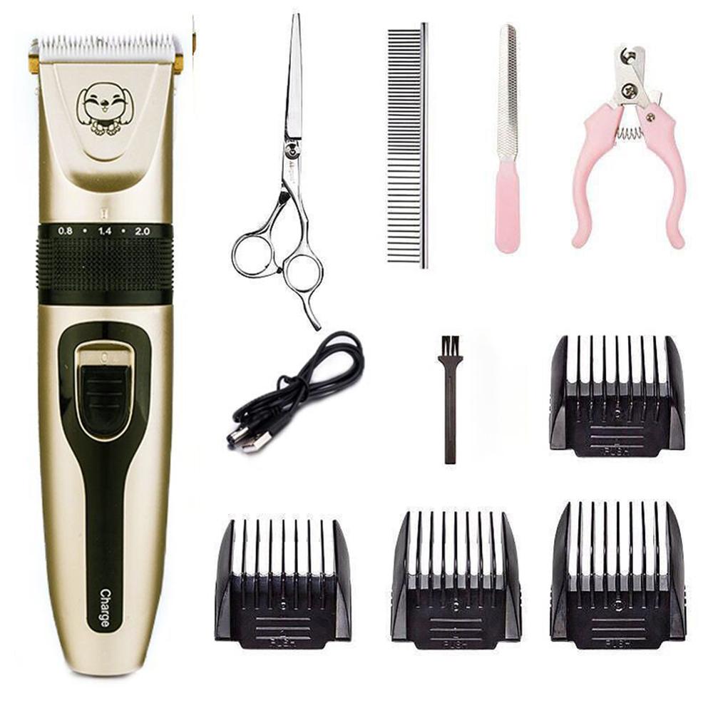 Cortador de pelo para mascotas, cortador de pelo eléctrico recargable por USB para perros y gatos, máquina de corte de pelo para mascotas: 07