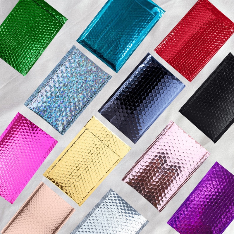 Sacos de empacotamento da selagem do envio resistente acolchoado do selo do auto dos sacos do mailer poli da bolha de 10 pces para o negócio
