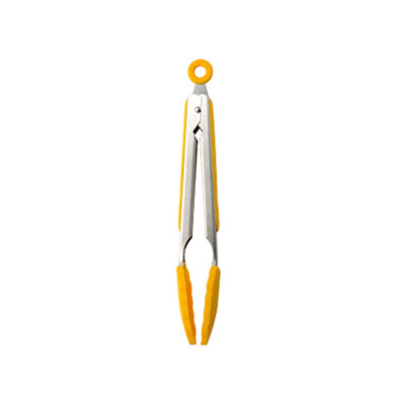 1Pc Yellow Silicone Kitchen Utensil Nonstick Cooking Utensils Spoon Soup Turner Spatula Tongs Wedding Party Cookware Baking Tool: Light Yellow