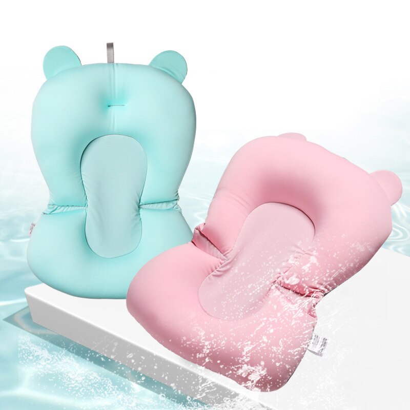 Bath Assist Comfortable Baby Non-Slip Bathtub Cushion Cute Cartoon Portable Infant Shower Back Support Hands Free Baby Tubs