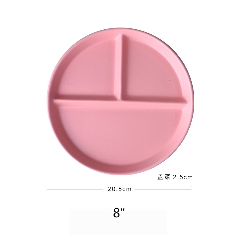 Compartiment de vaisselle en céramique assiette à Dessert fruits aliments pour bébé, plateau de service couleurs pures: E
