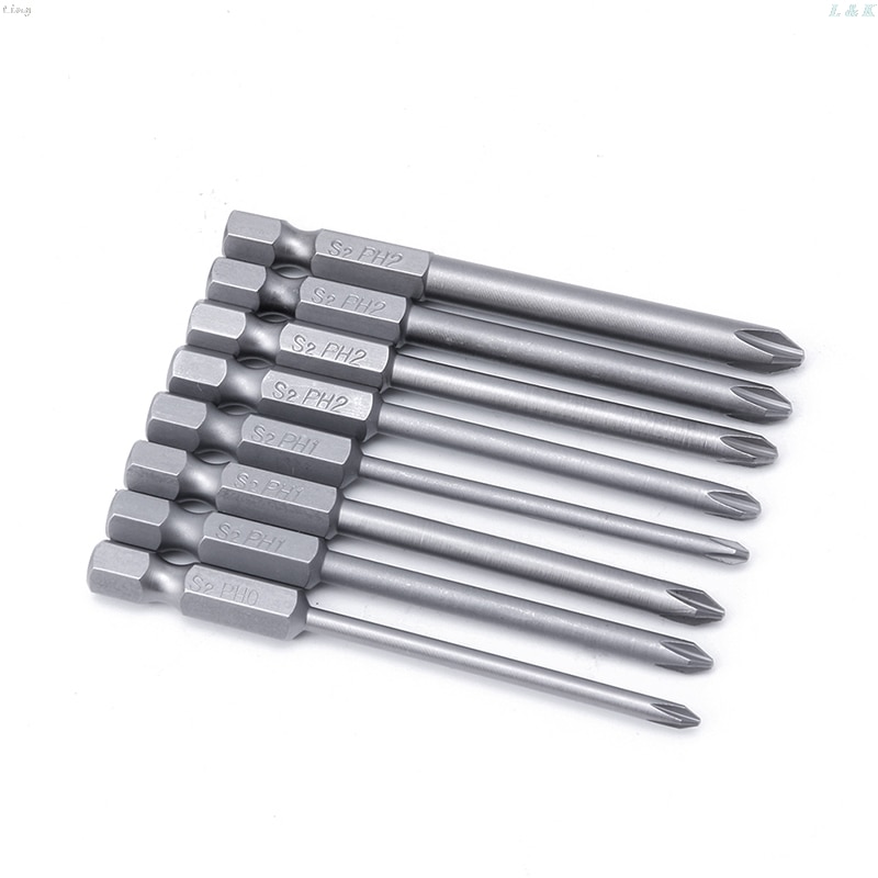 8 Pc Maten Gelegeerd Staal Magnetische Cross Head Schroevendraaiers 75 Mm Lengte 6.35 Mm Handvat
