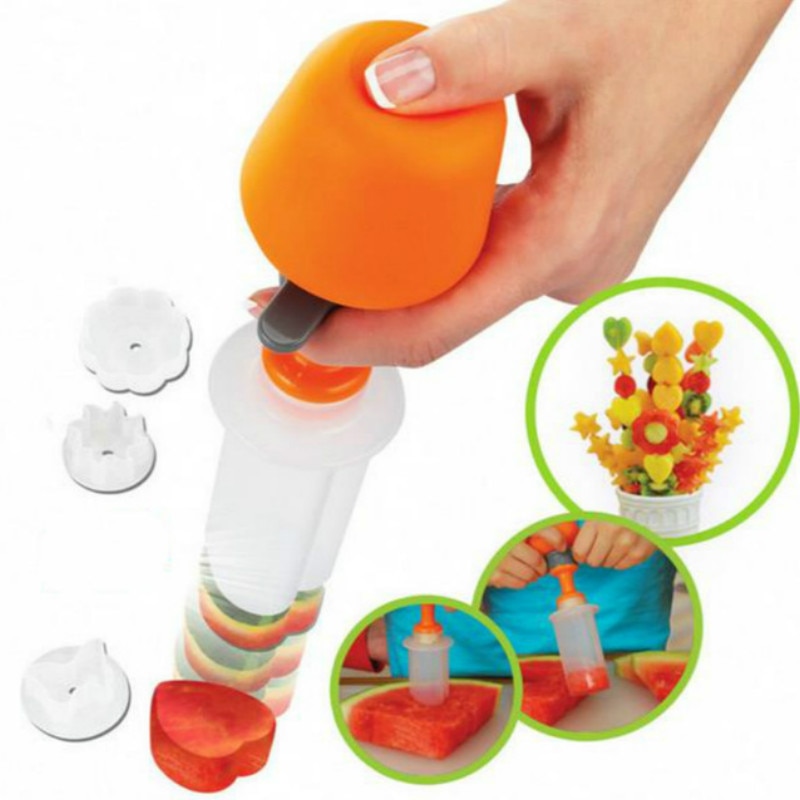 Baby Food Fruit Cutter Cooking Tools Plastic Fruit Shape Cutter Slicer Veggie Food Fruit Shape Cutter kitchen accessories