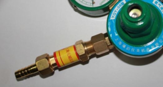 1 Pair Flashback Arrestor Check Valve Flame Buster M16*1.5 Type HF-2 for Gas Welding Cutting Torch Pressure Oxygen Regulator
