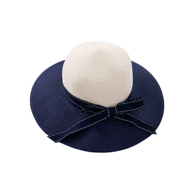 Damen Strohhut mit Schleife - Panama Stil - Strandhut Sonnenschutz: 3
