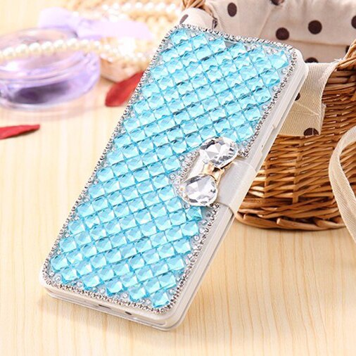 Diamond Flip Leather Case For Huawei P Smart Cover Luxury Wallet Silicone Cover For Huawei Nova Lite 3 Plus Rhinestone Case: For P Smart 2020 / Sky Blue