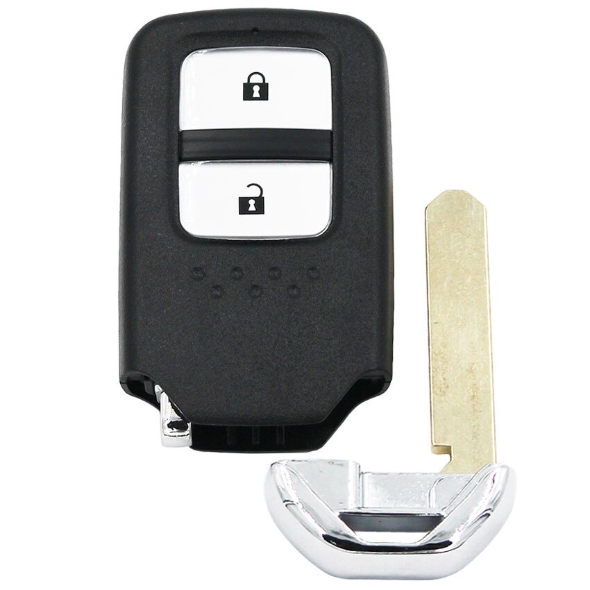 2/3 Button Replacement Remote Key Shell Case Smart Car Key Housing Cover for Honda Accord CRV Fit with Small Key Uncut Blade