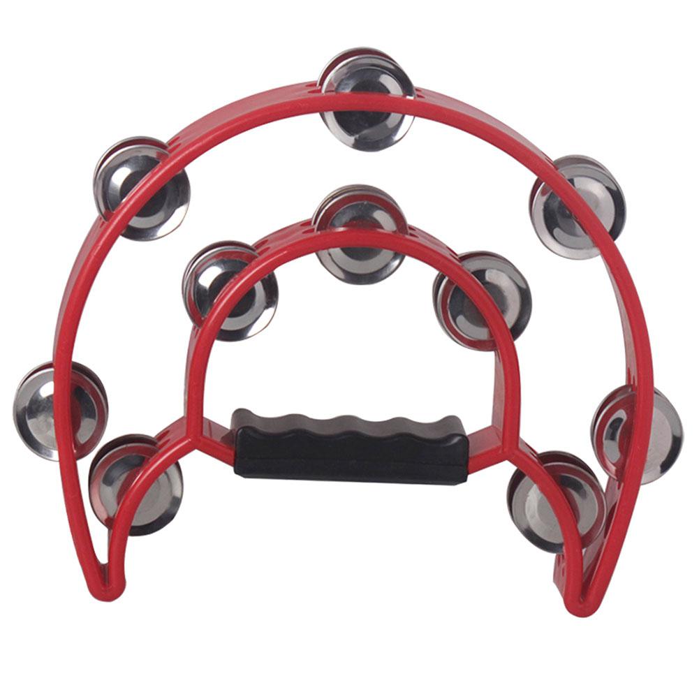 Pandereta Musical con doble fila de Metal, tambor de percusión, para , instrumentos de percusión: Red