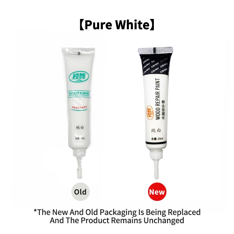20 Color Wood Furniture Repair Paint Wax Solid Wooden Refinishing Paste Floor Furniture Scratch Fast Remover Repair Paint Tool: Pure White