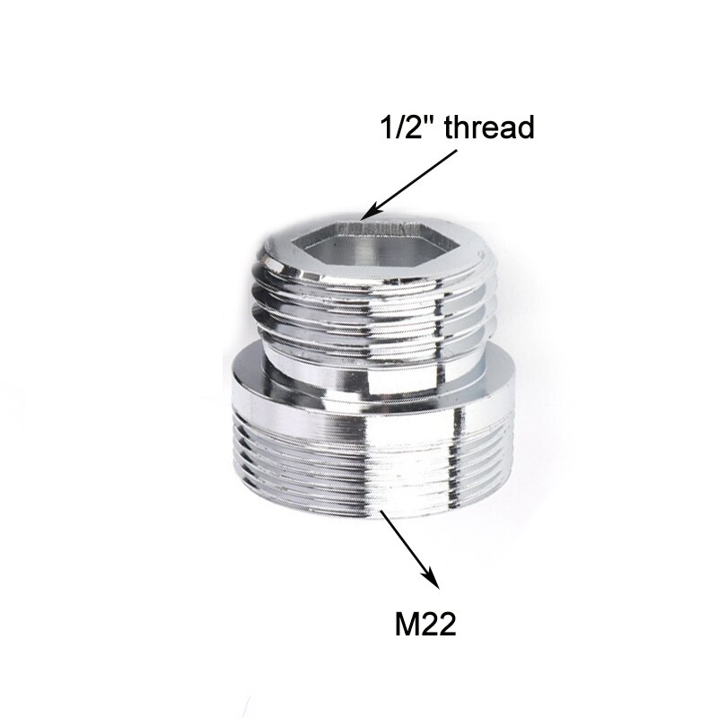 1/2 &quot; hann  m20-m24 hunn  f20 f22 tråds kopling til armaturer dusj vannkran adapter vannrenser tilbehør