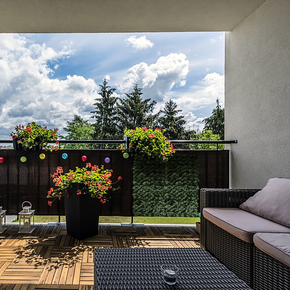 1Pc Leaf Fence Protective Decorative Simulation Artificial Leaf Fence Panel Privacy Leaf Fence Leaf Hedge for Balcony Garden