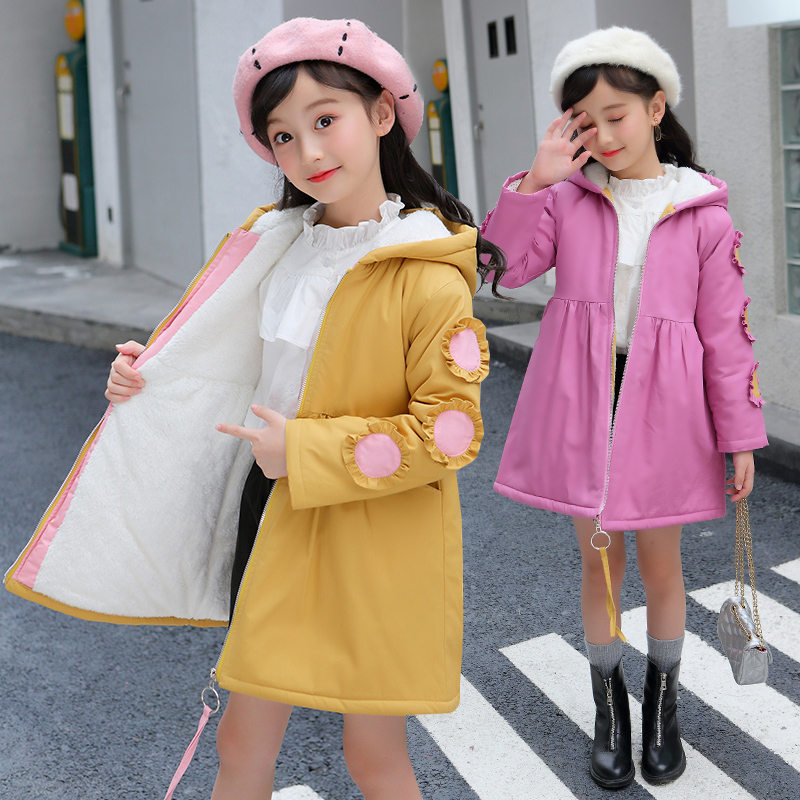 Girls Hoodies Winter Jackets for Girls Teenage Winter Coats Children Wintercoat Kids Warm Outerwear Girls Winter Trench Coat