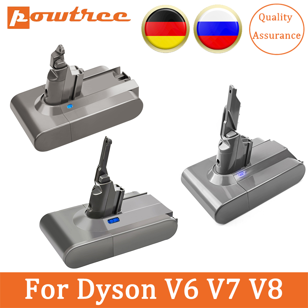 21.6V 6000mAh Battery for Dyson V6 V8 V7 SV09 SV07 SV03 DC58 DC61 V7 Fluffy Animal Pro Extra Motorhead V8 Absolute Pro SV10