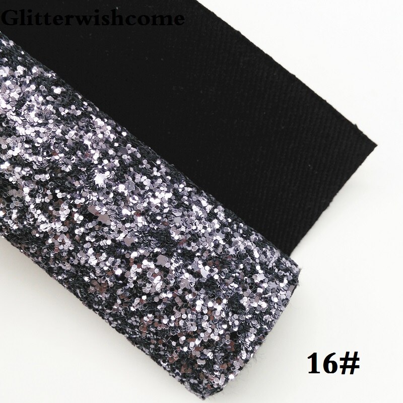 Glitterwishcome 30 x 134cm mini rullavinyyli jousille, paksu glitter nahkakangasvinyyli yhteensopivalla pohjalla jousille , gm078: 16