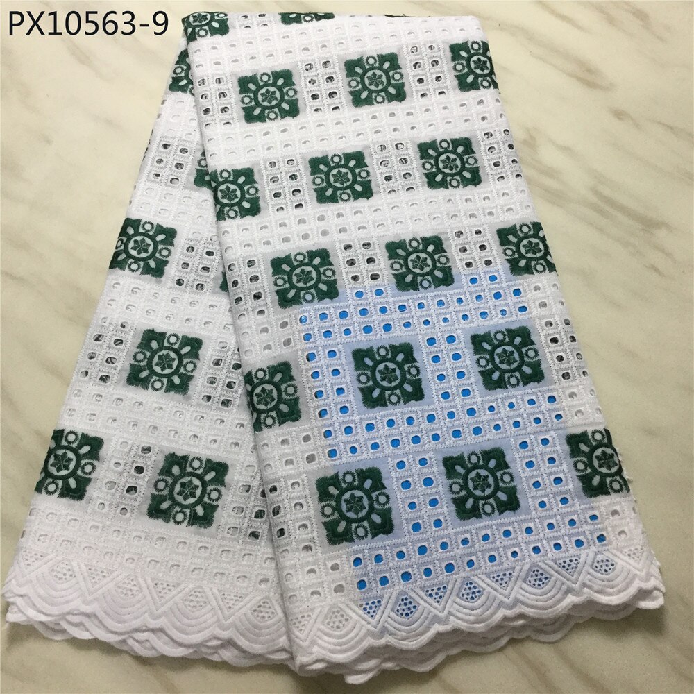 Bon prix le dernier tissu en coton et dentelle sèche suisse pour fête de dame: 120cm / 9