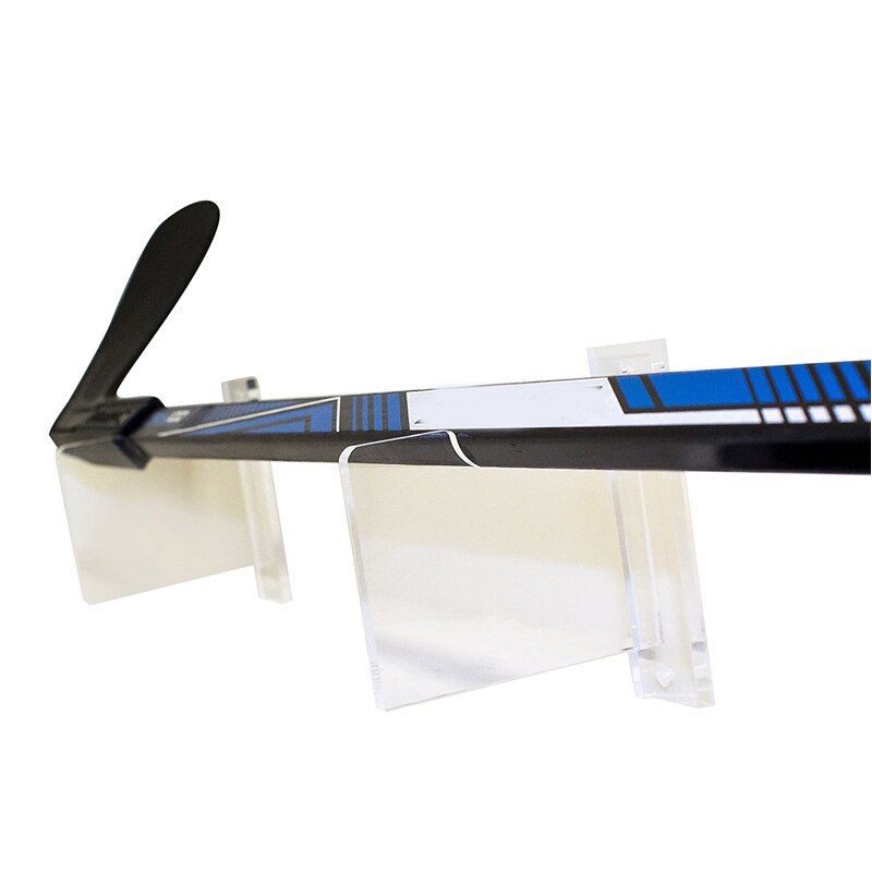 1 par akryl standard single hockey stick klar veggmontert skjermbrakett inkludert skruer
