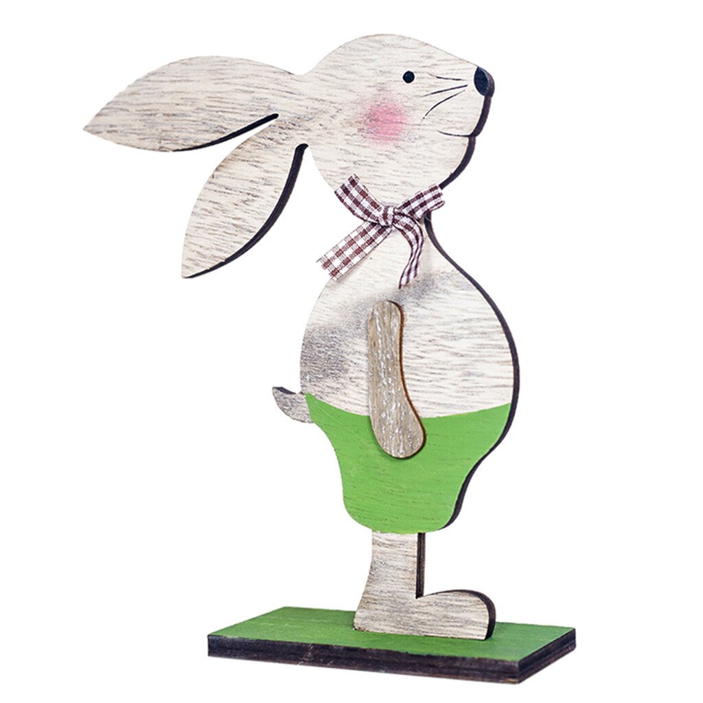 Pasen Konijn Houten Hanger Bunny Opknoping Ambachten Pasen Decoratie Thuis Diy Pasen Party Decor # J20: Blue 