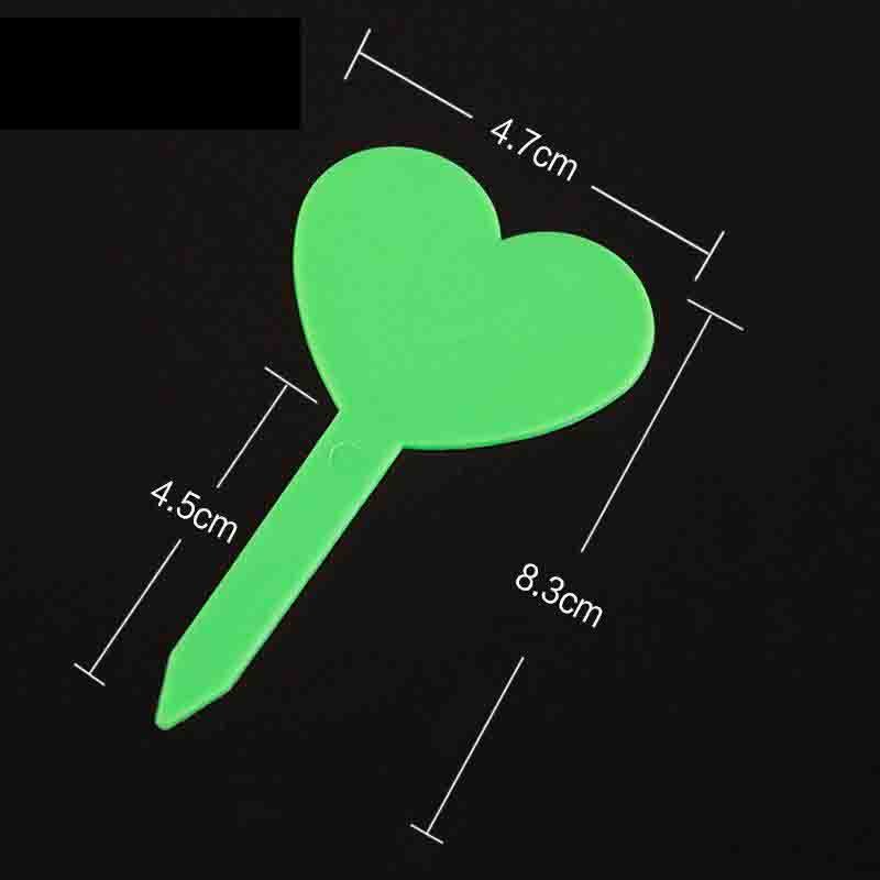 100PCS /Lot Garden Labels Plant Succulent Bonsai Tags Heart Typed Horticultural Tallies Seedling Tags Sign PVC: 03