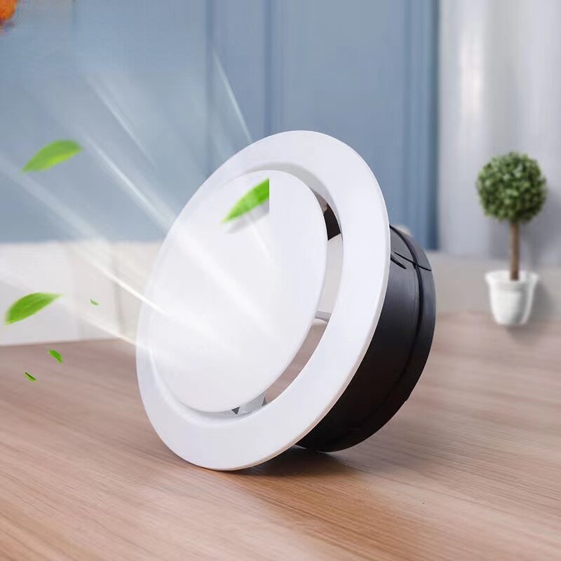 ABS Round Vents Adjustable Ventilation Grille Grille Ventilation Round Louver Grille Cover Anti-aging and Odor-free Vent Fan: Disc type / 100MM