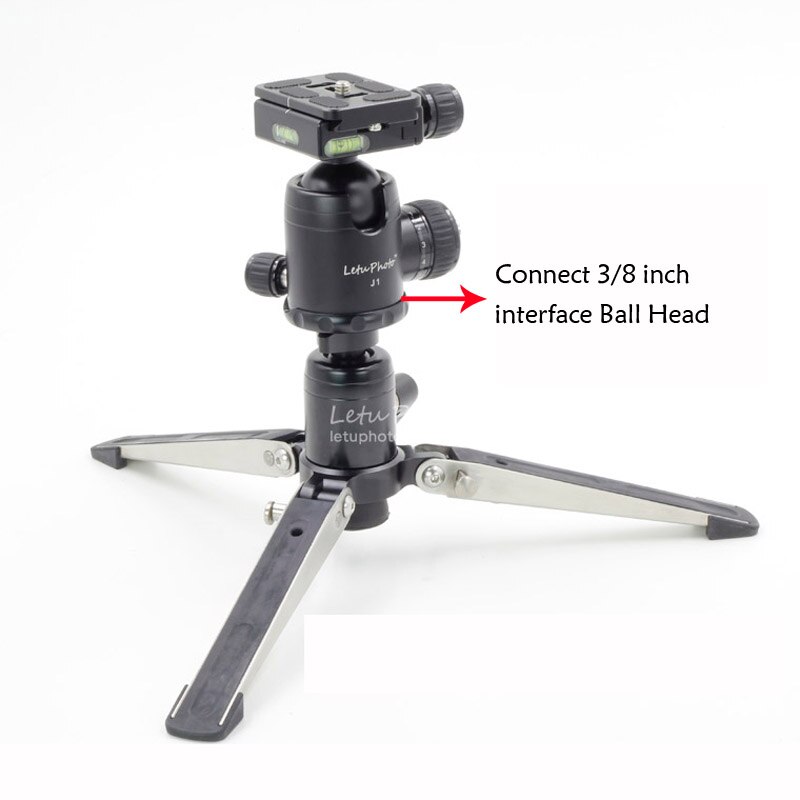 XILETU XVT28 Mini trépied de dessus de table multifonctionnel en alliage d'aluminium Portable support Ballhead pour téléphone Portable Gopro DSLR caméra