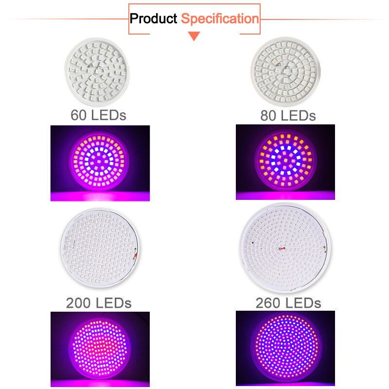 Led Grow Light E27 Led Lamp Volledige Spectrum 4W 3W 50W 80W AC85-265V Indoor Plant Lamp ir Uv Voor Bloeiende Hydrocultuur Systeem