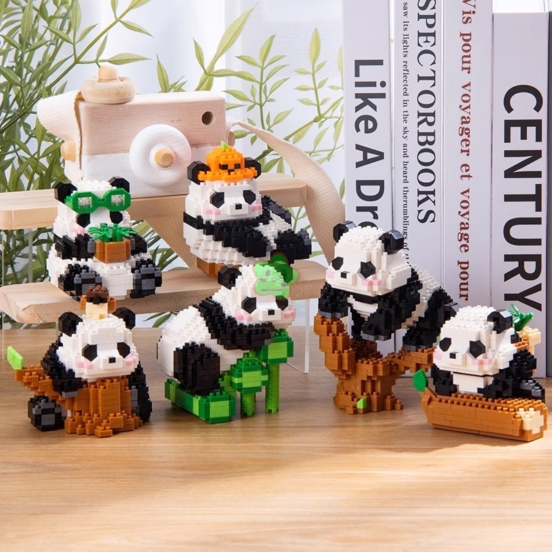 DIY Assemable Animal Cute MINI Chinese Style Animal Panda Building Block Educational Boy Toys For Children Model Bricks