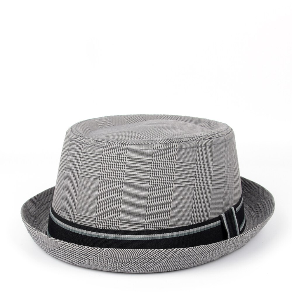 Mænd solhat flad pork pie hat til gentleman far bowler porkpie kirke jazz hat stor størrelse sml xl
