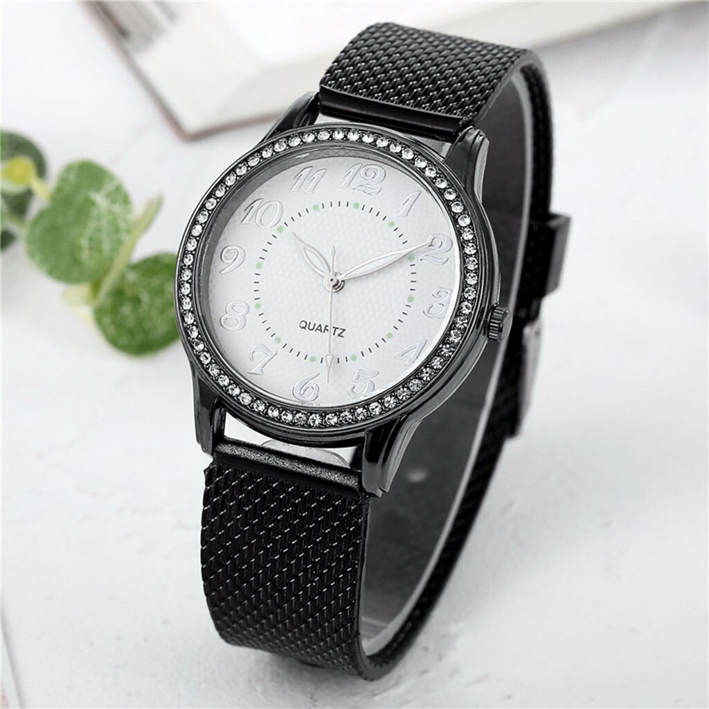 Luxe Womens Horloges Mesh Rvs Casual Armband Quartz Horloge Horloge Dameshorloge Klok Reloj Mujer Relogio Feminino