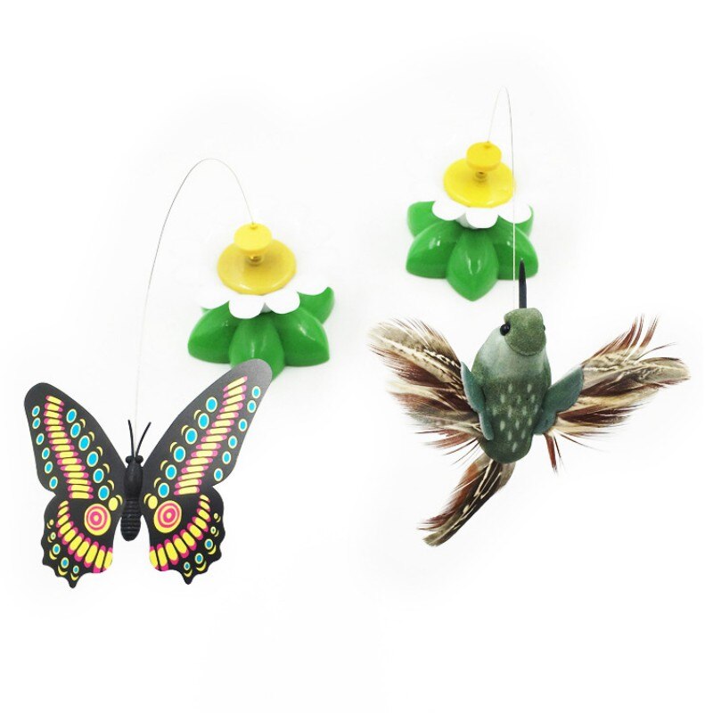 Funny Pet Cat Toys Electric Rotating Toy Spring Toy for cat Colorful Butterfly Animal Interactive Training Pet Cats Toys