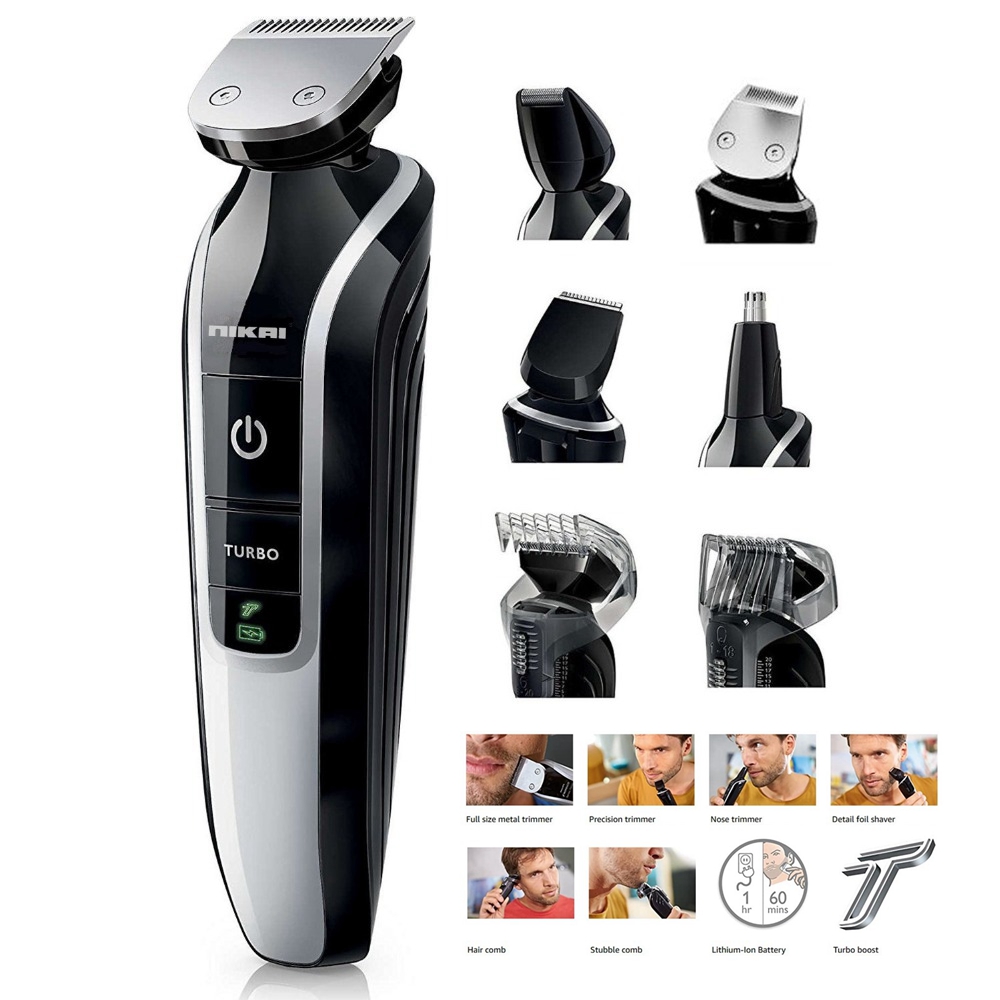 All-in-one Grooming Kit Beard & Hair Trimmer For Men Electric Hair Clipper Washable Face Head Body Shaver 18 Length Settings