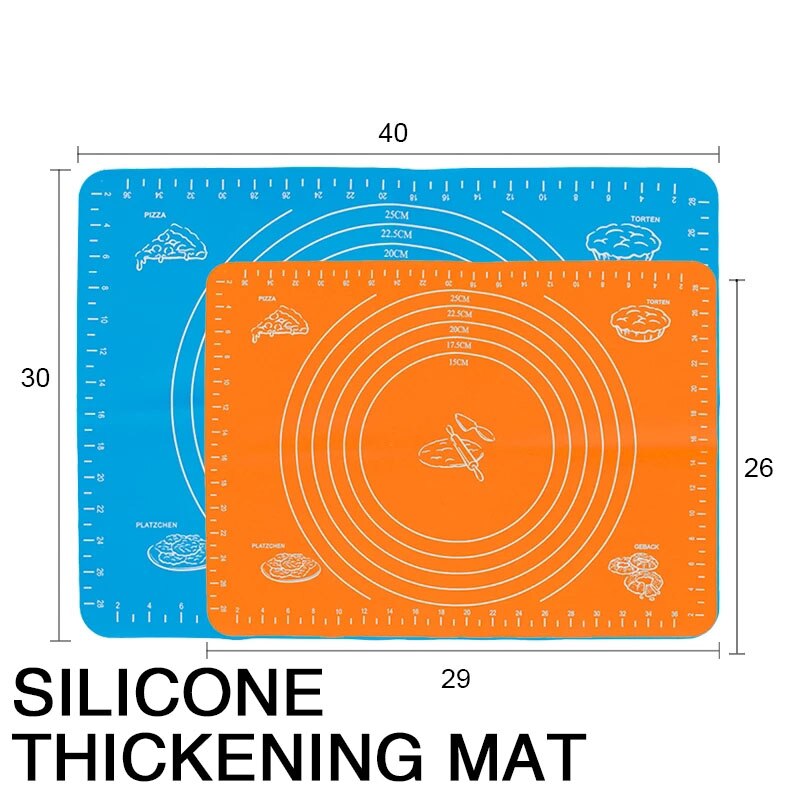 Kneading dough mat silicone Pastry Accessories Sheet Pads Thick Non-stick Rolling Mats Kitchen Cookie Cake Baking Mat Tools