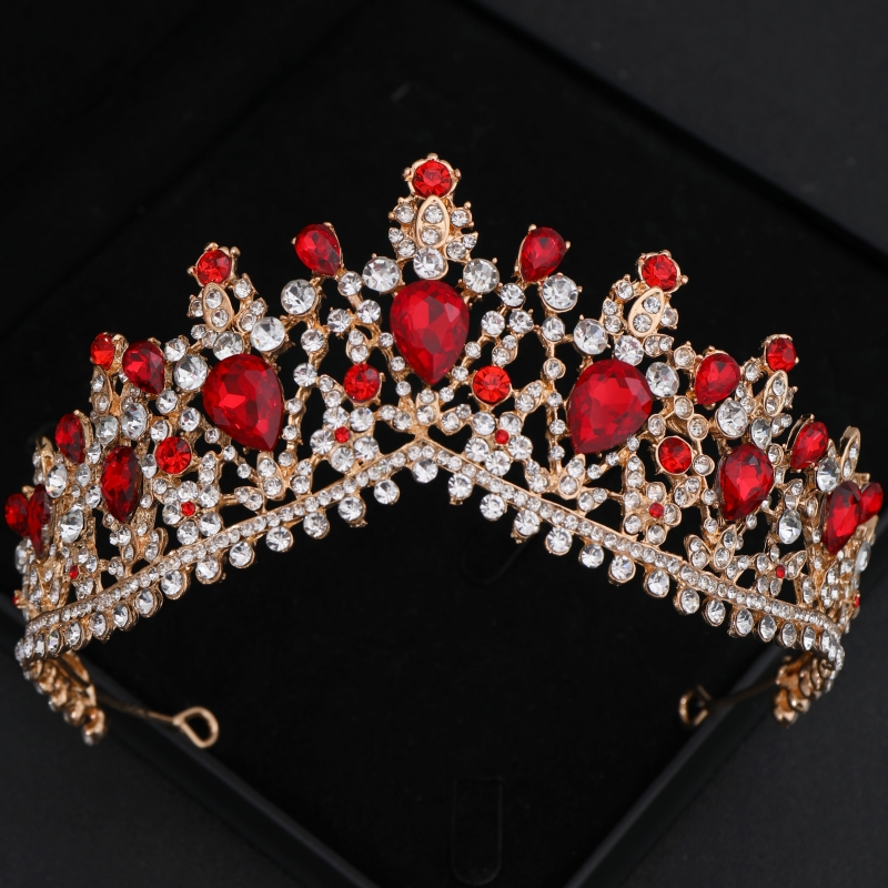 Ensemble de bijoux en cristal baroque pour patients, biscuits, diadème de Rh, diadème pour femmes, accessoires pour cheveux de mariage: Pistolet noir plaqué