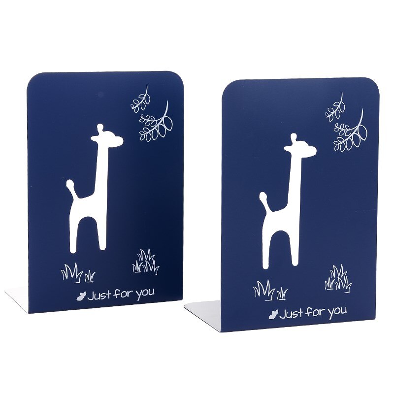 Bibliothèque séries girafe et horloge mignonne, grande bibliothèque en métal, support de livre de lecture, pièces/ensemble