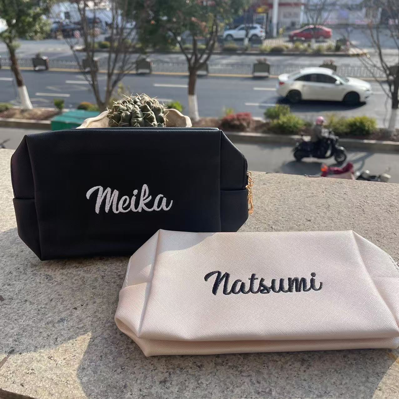 Custom Makeup Bag,Bridesmaid Proposal Wedding Make Up Bag,Cosmetic Bag for Women,Birthday for her,Travel Makeup Bag
