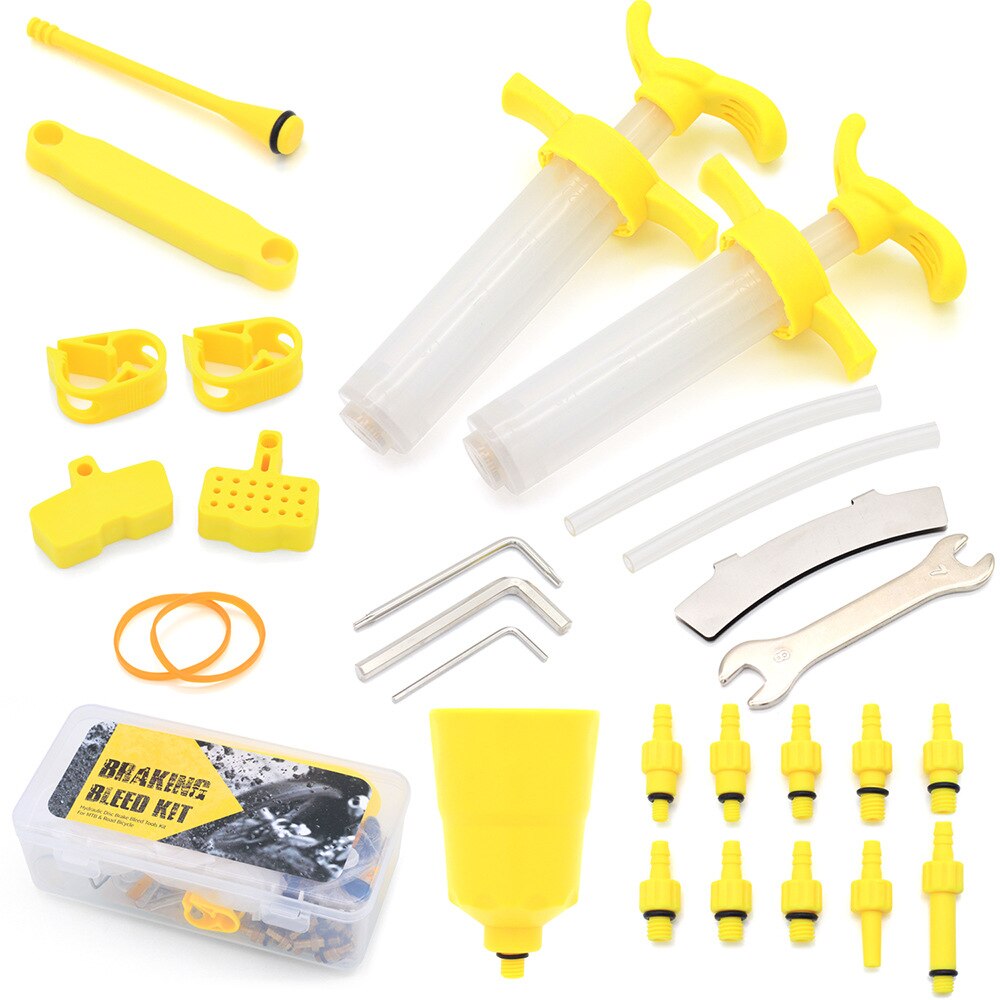 Universal Bicycle Hydraulic Disc Brake Oil Bleed Kit For Shimano Magura Tektro Sram Mula Hayes Bike Brake Repair Tools: Economic Kit Box