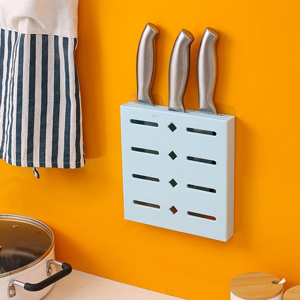 Useful Knife Storage Rack Adhesive Space-saving Storage Container Adhesive Drain Knife Holder