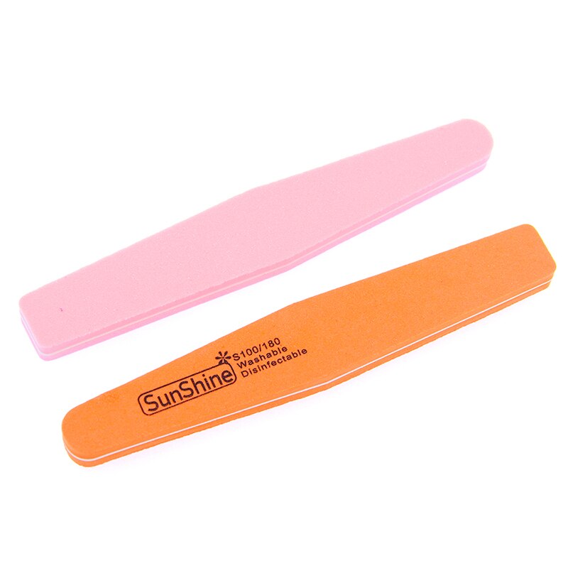 1 lime à ongles sunshine, éponge, polissoir à ongles diamant, lavable, 100/180 polissoirs à ongles pour outil de décoration des ongles